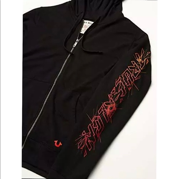 True Religion BrokenTrue Graphic Zip UP Sweatshirt - Picture 4 of 16